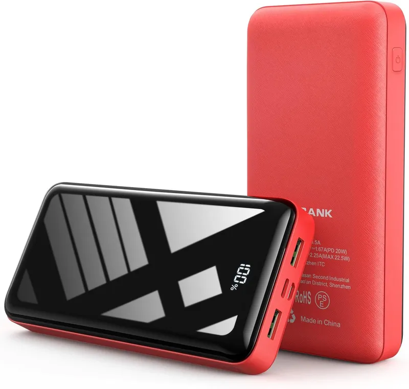 Bextoo Power Bank 27,000 mAh 22.5 W – Red